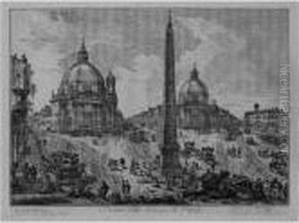 S. Paolo Fuori Le Mura, Interior; And The Piazza Del Popolo (h. 7,14) - view 1