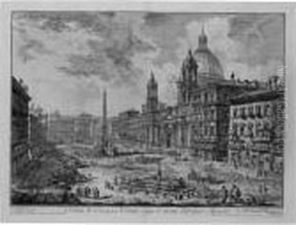 The Piazza Navona, With S. Agnese On The Right; And The Pontesalario (h. 16, 31) - view 1