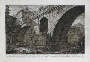 View Of Ponte Fabrizio by Giovanni Battista Piranesi