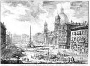 Veduta Di Piazza Navona Sopra Le Rovine Del Circo Agonale