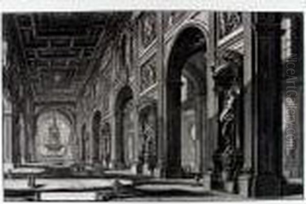 "veduta Interna Della Basilica 
Di S. Giovanni Laterano" (innere Von S. Giovanni In Laterano). - view 1