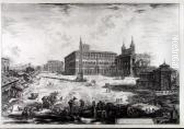 Veduta Della Piazza, E Basilica Di S. Giovanni In Laterano - view 1