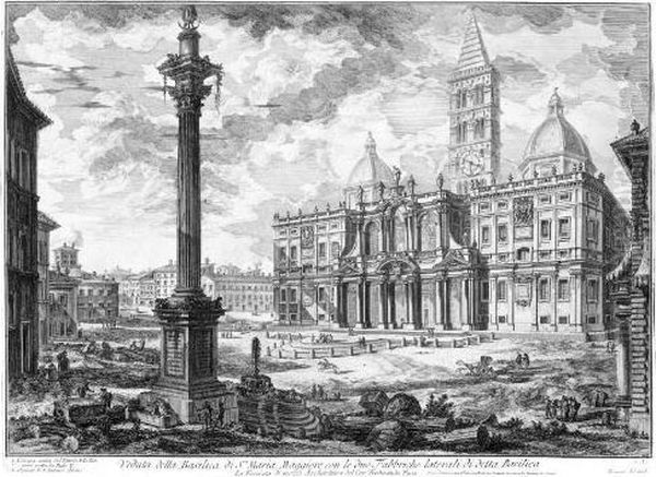Veduta Della Basilica Di S.ta
Maria Maggiore Con Le Due Fabbriche Laterali Di Detta Basilica - view 1