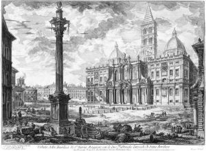Veduta Della Basilica Di S.ta 
Maria Maggiore Con Le Due Fabbriche Laterali Di Detta Basilica