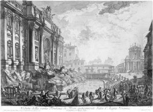Veduta Della Vasta Fontana Di Trevi Anticamente Detta L' Acqua Vergine by Giovanni Battista Piranesi