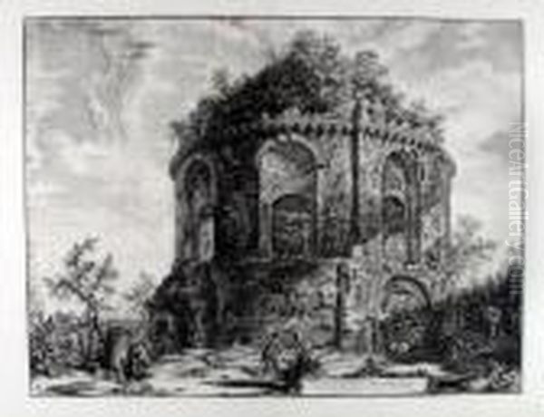Veduta Del Tempio, Detto Della Tosse Su La Via Tiburtina, Un Miglio Vicino A Tivoli - view 1