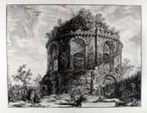 Veduta Del Tempio, Detto Della Tosse Su La Via Tiburtina, Un Miglio Vicino A Tivoli by Giovanni Battista Piranesi