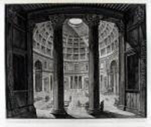Veduta Interna Del Pronao Del Panteon by Giovanni Battista Piranesi