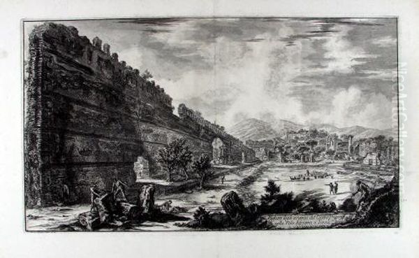 Veduta Degli Avanzi Del Castro Pretorio Nella Villa Adriana A Tivoli - view 1