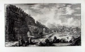 Veduta Degli Avanzi Del Castro Pretorio Nella Villa Adriana A Tivoli