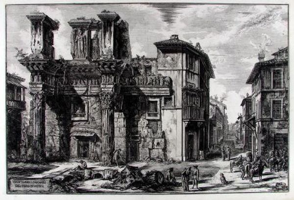 Veduta Degli Avanzi Del Foro Di Nerva - view 1