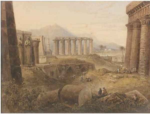 Ruins at Thebes, Egypt - view 1