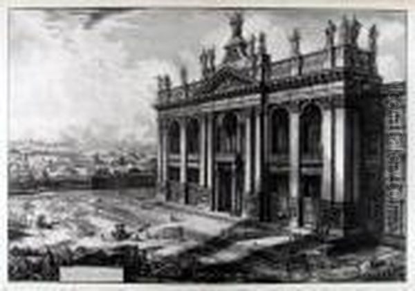 Giovanni Laterano..." (fassade Der Basilika S. - view 1