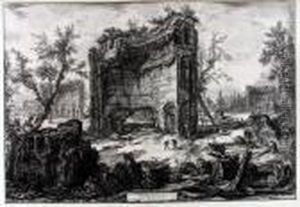 Veduta Degli Avanzi Delle Fabbriche Del Secondo Piano Delle Terme Di Tito by Giovanni Battista Piranesi