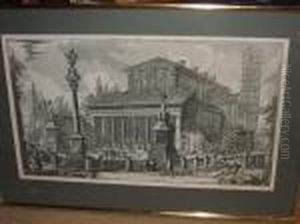 Veduta Della Basilica Di S Lorenzo Juor Dellemura by Giovanni Battista Piranesi