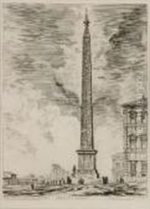 Obelisco Egizio
 , Acquaforte Dalle Grandi Vedute Di Roma 1759, In Lastra