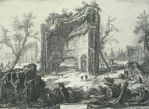 Veduta Degli Avanzi Delle 
Fabbriche De Secondo Piano Delle Terme Di Tito From Veduti Di Roma