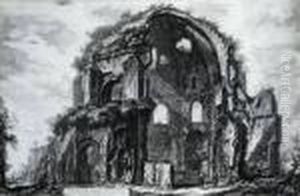 Veduta Dell'avanzo Del 
Castello..del Acqua Giulia; Veduta Del Tempio Ottongolare Di Minerva 
Medica; Tempio Detto Volgarm.to Di Giano by Giovanni Battista Piranesi