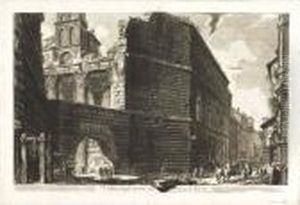Veduta Degli Avanzi Del Foro Di Nerva. by Giovanni Battista Piranesi