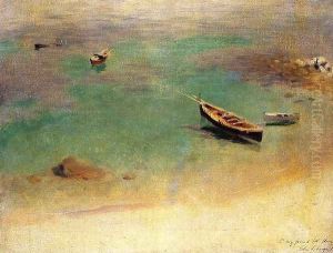 A Boat in the Waters off Capri