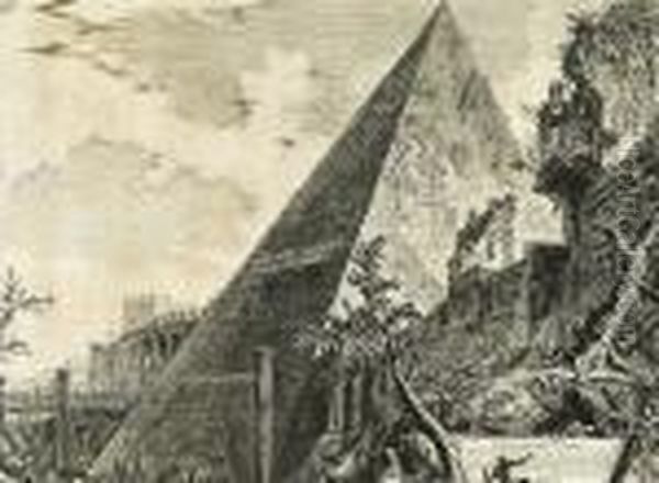 Two Etchings With Scenes From Rome - view 1