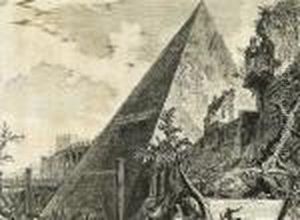 Two Etchings With Scenes From Rome by Giovanni Battista Piranesi
