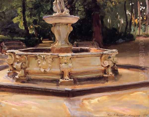A Marble fountain at Aranjuez, Spain - view 1