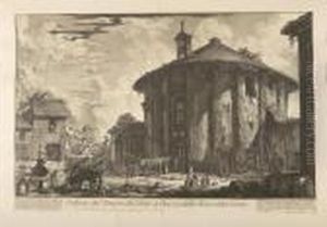 Veduta Del Tempio Di Cibele A Piazza Della Bocca Della Verita by Giovanni Battista Piranesi