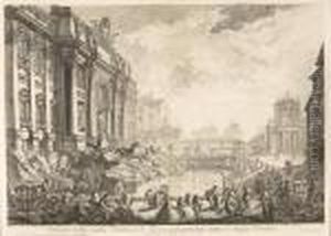 "veduta Della Vasta Fontana Di Trevi .... ". by Giovanni Battista Piranesi