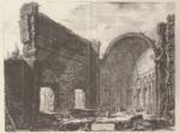 Roman Arches At The Church Of
Ss. Giovanni E Paolo; The So-called Villa Of Maecenas At Tivoli
(interior); And Hadrian's Villa: The Apse Of The So Called Hall Of The
Philosophers - view 1