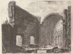 Roman Arches At The Church Of
Ss. Giovanni E Paolo; The So-called Villa Of Maecenas At Tivoli
(interior); And Hadrian's Villa: The Apse Of The So Called Hall Of The
Philosophers by Giovanni Battista Piranesi