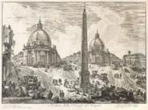 Veduta Della Piazza Del Popolo, From Vedute Di Roma by Giovanni Battista Piranesi