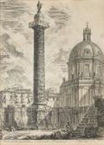 Colonna Trajana; Colonna Antonina, From Vedute Di Roma by Giovanni Battista Piranesi