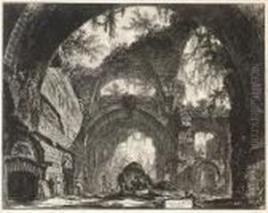 Rovine D'una Galleria Di Statue Nella Villa Adriana A Tivoli, From Vedute Di Roma by Giovanni Battista Piranesi