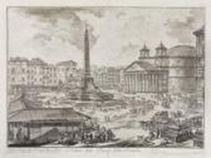 Veduta Della Piazza Della Rotunda by Giovanni Battista Piranesi