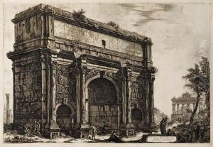 Veduta Dell'arco Di Settimio Severo