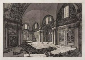 Veduta Interna Della Chiesa Della Madonna Degliangioli by Giovanni Battista Piranesi