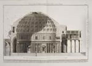 Group Of 5 Volumes With A Collection Of Approximately 150etchings. by Giovanni Battista Piranesi