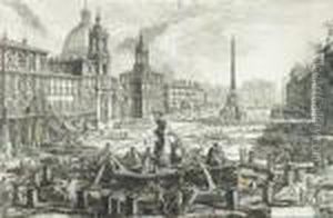Veduta Di Piazza Navona Sopra Le Rovine Del Circolo Agonale by Giovanni Battista Piranesi