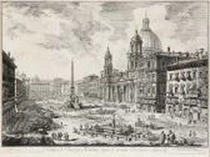 Veduta Di Piazza Navona Sopra La Rovine Del Circo Agonale