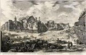 "veduta Degli Avanzi Superiori
Delle Terme Di Diocleziano". by Giovanni Battista Piranesi