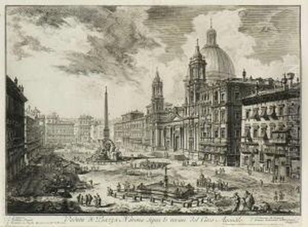 "veduta Di Piazza Navona Sopra Le
Rovine Del Circo Agonale". - view 1