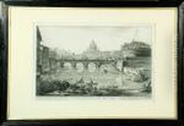 "veduta Del Ponte E Castello Sant 'angelo" - Engraving (late Impression). - view 1