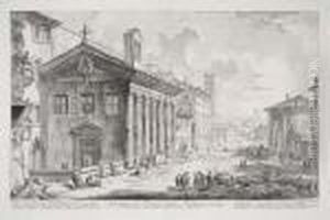 Veduta Del Tempio Della Fortuna Virile by Giovanni Battista Piranesi