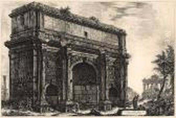 Veduta Dell'arco Di Settimio Severo, From Vedute Di Roma (we. 232; H. 99; F. 754), 1772 - view 1