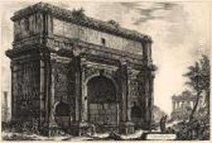 Veduta Dell'arco Di Settimio Severo, From Vedute Di Roma (we. 232; H. 99; F. 754), 1772 by Giovanni Battista Piranesi