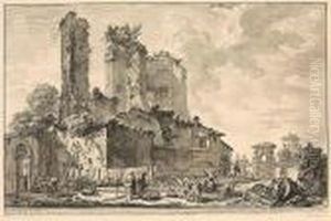 Veduta Dell'avanzo Del Castello, From Vedute Di Roma (we. 169; H. 34; F. 822), 1753