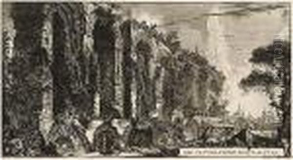 Del Castello Dell'acqua Giulia, 
Pl. Ix, From Le Rovine Del Castello Dell'acqua Giulia (we. 543; F. 410),
 1761 - view 1