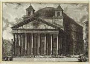 Vedute Di Roma: The Pantheon (hind 60) by Giovanni Battista Piranesi