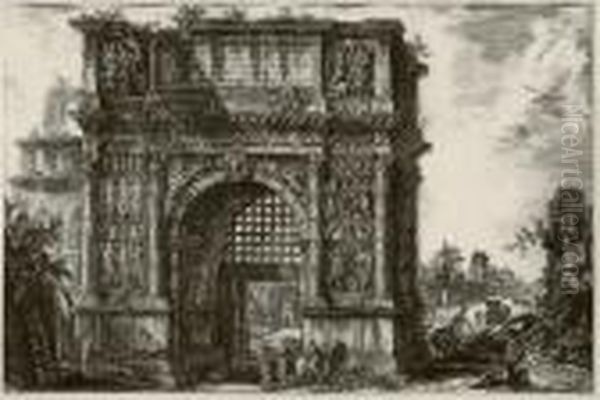 Veduta Dell'arco Di Benevento Nel Regno Di Napoli - view 1